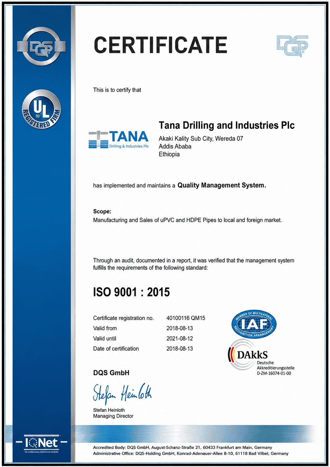 Certificate